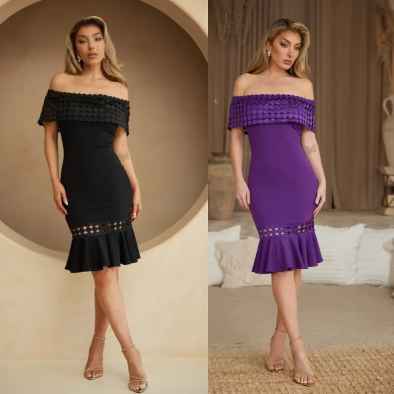 ATTRACT CORAL RUCHED PLUNGE-NECK MIDI DRESS - TikTok Shop