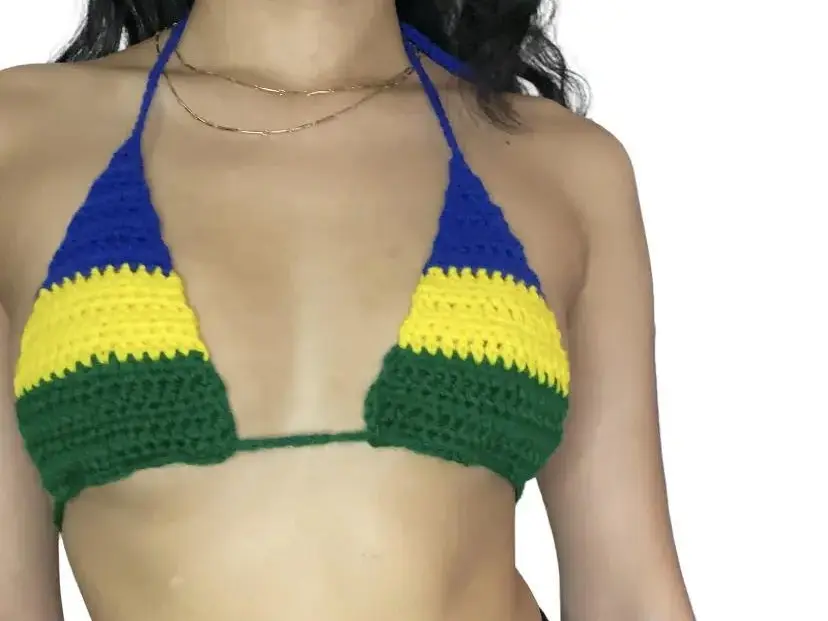 St. Vincent & The Grenadines Crochet Flag Bralette