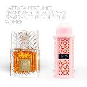 Lattafa Perfumes  Khamrah + Now Women 100ml (3.4 Fl oz) Long Lasting Perfume - Value Bundle  For Women - Fragrance Gift Bundle fragrance