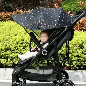 Baby Stroller Sunshade, Adjustable UV Protection Canopy, High Quality Cartoon Print Infant Car Cover, Comfortable Baby Ride, 1pc
