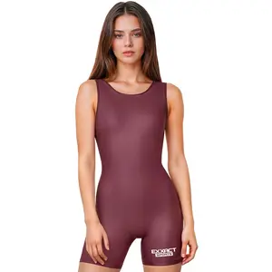Exxact Sports Women’s Maroon Wrestling Singlet - High-Cut, Full-Coverage Powerlifting Singlet Women for Competition & Training, Sporty Sports Tops