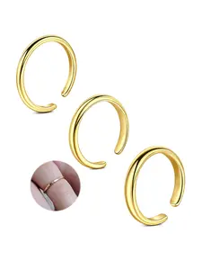 Gold Toe Rings for Women Silver Toe Ring Non Tarnish Stainless Steel Waterproof Adjustable Anklets for Women Rings Jewelry Simple Trendy 2/3/4mm