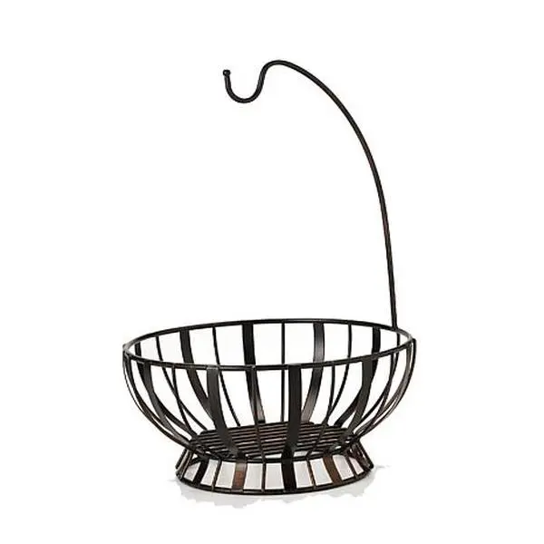 Mikasa Gourmet Basics Stripe Fruit Basket with Banana Hook Mikasa Gourmet Basics Stripe Fruit Basket with Banana Hook