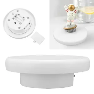 Electric Rotating Display Stand 360 Degree Turntable Diameter 16cm, Ideal for Jewelry Photography Cake Decoration, Smooth Rotation Feature, Cosmetic Display Stand, Display Holder