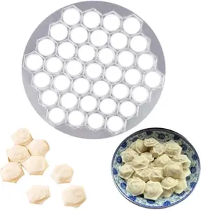 Silver Ravioli Dumpling Mold, 37 Holes Metal Ravioli Maker, Russian Pelmeni Maker, Pelmeni Meat Dumplings Maker, Handmade Dumpling Cutter Tools,Kitchen Utensils and Gadgets