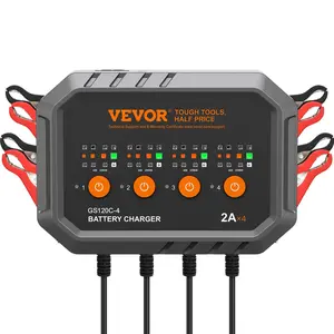 Smart Battery Charger, 8-Amp, LiFePO4 Lead-Acid (AGM / Gel / SLA) Car Battery Charger, Fully-Automatic Charger Maintainer Desulfator for Boat Motorcycle Lawn Mower Golf Cart Marine Deep Cycle  Super Brand Day