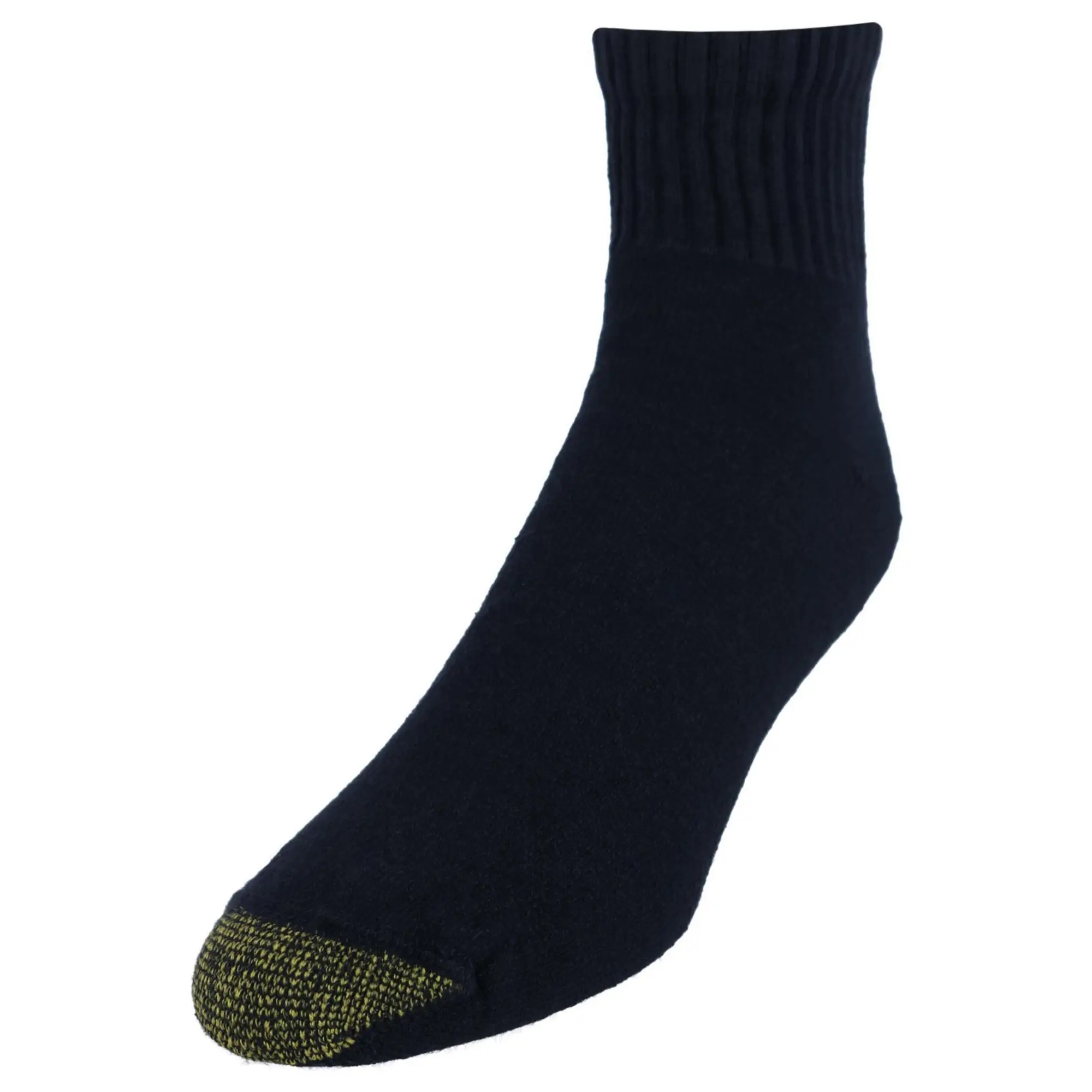 GOLDTOE Men's Big & Tall Classic Cotton Quarter Socks, Plain Casual Style with Cushioned Sole & Reinforced Toe, 6-Pair Pack, Menswear, Quartersocks