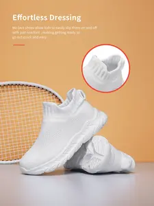 Baby Shoes Soft Breathable Flyknit Lining Elastic Opening Easy Wear Wide Fit Comfortable Sole All-Season Sports Shoes Baby Walking Shoes Walking Shoes Babies