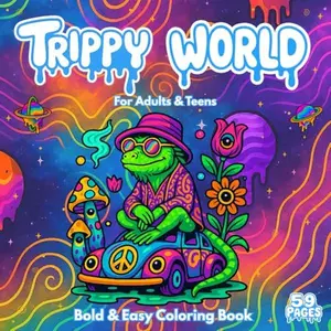 Trippy World: Psychedelic Coloring Book for Adults and Teens Featuring Mushrooms, Aliens, Magic Worlds and Illusions – Bold & Easy Trippy Art to Relax, Unwind, and Free Your Mind