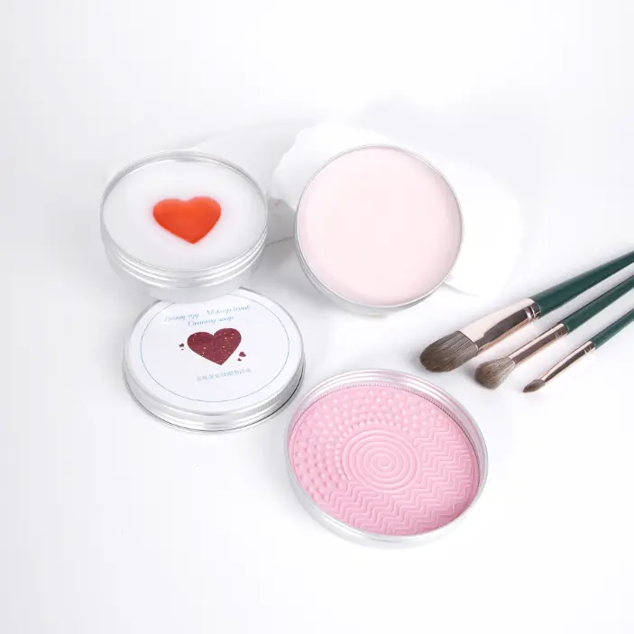 Solid Makeup Brush Cleaner Soap with Silicone Pad, Deep Cleansing Formula for Cosmetic Brushes and Sponges, Vegan & Cruelty-Free Beauty Product, 3.52 oz, Beauty Products