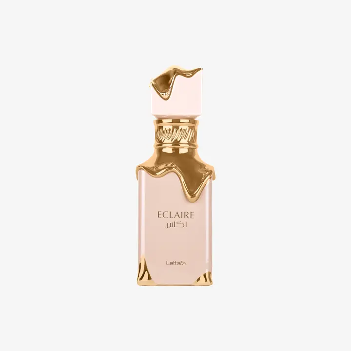Lattafa Eclaire Perfume for Unisex Wear, 100 ml with Sugar Caramel, Honey, and Vanilla Notes, Creamy Sweetness, Single Item, 100 Ml Perfume, Comforting Aroma, Floral