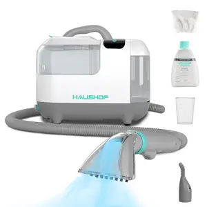#fathersdaygift HAUSHOF Steam Portable Carpet and Upholstery Cleaner, Deep Couch Cleaner Machine with 3 Powerful Cleaning Modes for Pet Stains, Sofa, Rug, Mattress, Car Seat and Curtain, Spot & Stain Cleaner Included