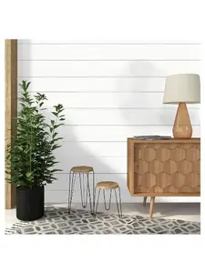 Threshold Textured Shiplap 198"x20.5" Peel and Stick Wallpaper Rustic, White