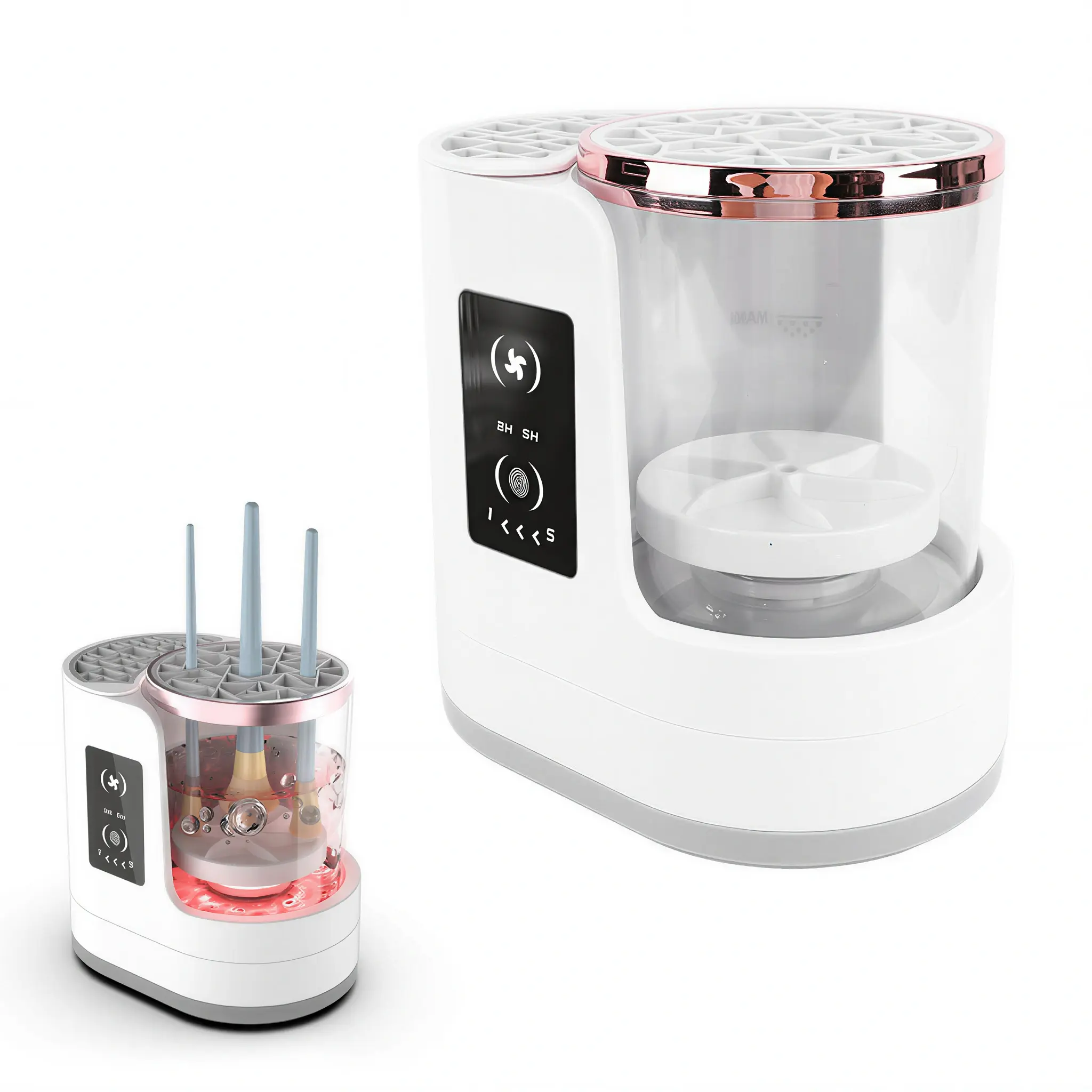 3-in-1 USB-Powered Makeup Brush Cleaner & Dryer - Cord-Free, Adjustable High-Speed Centrifugal Force Machine, Compact Plug & Play Smart Tool for Deep Cleaning All Cosmetic Tools (Eye Brushes Included), Adult Party Gift for Powder Makeup Users, Makeup Brus