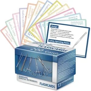 200Pcs Surgical Instruments Flashcards 13 Specialties CST & CRCST Prep for Technology Instrument Index Cards for Surgical Gift Accessory Technologists Exam Medical Student Operating Room Nurse