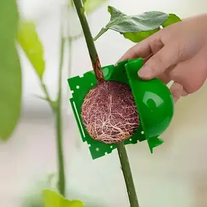 10 Piece Tree Root Growth Box Set, High Pressure Plant Propagation Tools, Air Layering Bean Pods, Plant Rooting Ball, Garden Trees Grafting Ball Device