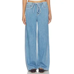 BLANKNYC Tie Barrel Jeans in Passing Time