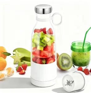 DrFlash Portable Juicer Blender 350ml Wireless Electric Juicer for Fresh Juice Milkshakes & Smoothies White Compact & Convenient for Home Travel