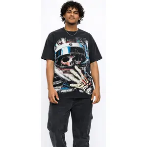 Godspeed Y2K Skull Graphic Oversized T Shirt Vintage Streetwear Cotton Casual Outdoor Summer Tee Men Women Unisex