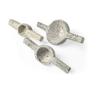 360 stand Vintage South Asian Solid Wood Measuring Cup Set - Multi-Size Traditional White Kitchen Utensils, 3x5x12 in Decorative Measuring Tool with Traditional Home Decor for Home Use, Kitchenware