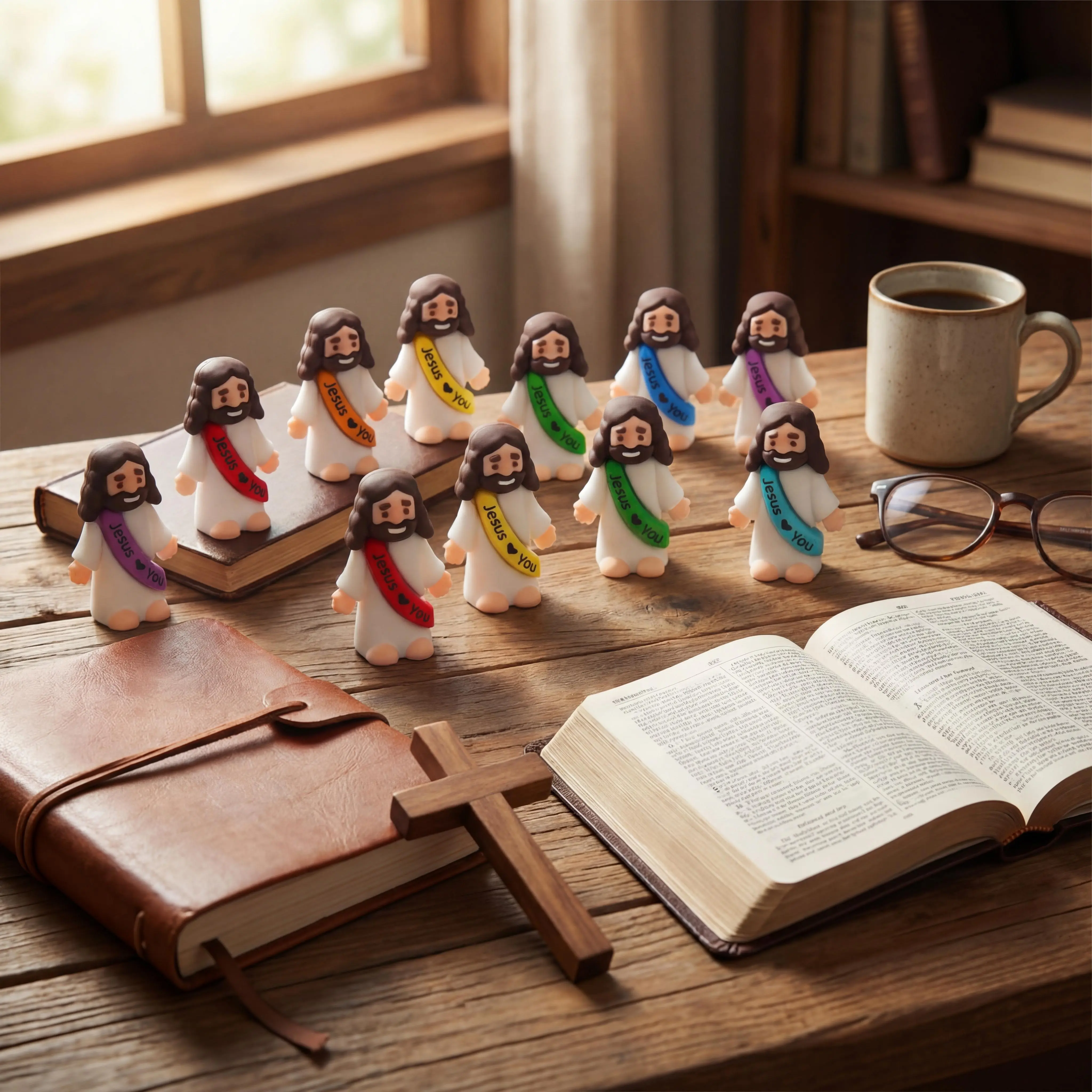 100 Pcs Little Jesus Figures, Mini Jesus Figurines in bulk, Jesus loves you figures, Cute Jesus Ornaments for Boys Girls Easter Egg Hunt, Cute Jesus Ornaments to Hide and Seek, Religious Party Favors Sunday School Baptism Gifts,Christian Easter Home Decor