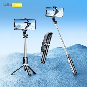 Selfie Stick Tripod Stand with Wireless Remote, 360 Degree Rotation, Extends to 101.6 Cm, Abs Material, Battery Powered, Travel and Photography