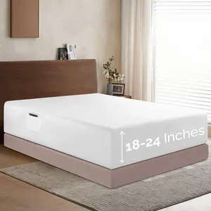 Mocassi 1-Piece Fitted Bedding Sheet - Hotel Quality, Soft Breathable Silky Microfiber, 18-24 in Extra-Deep Pockets for High Mattresses, Bright Shades, Bedding Sheets