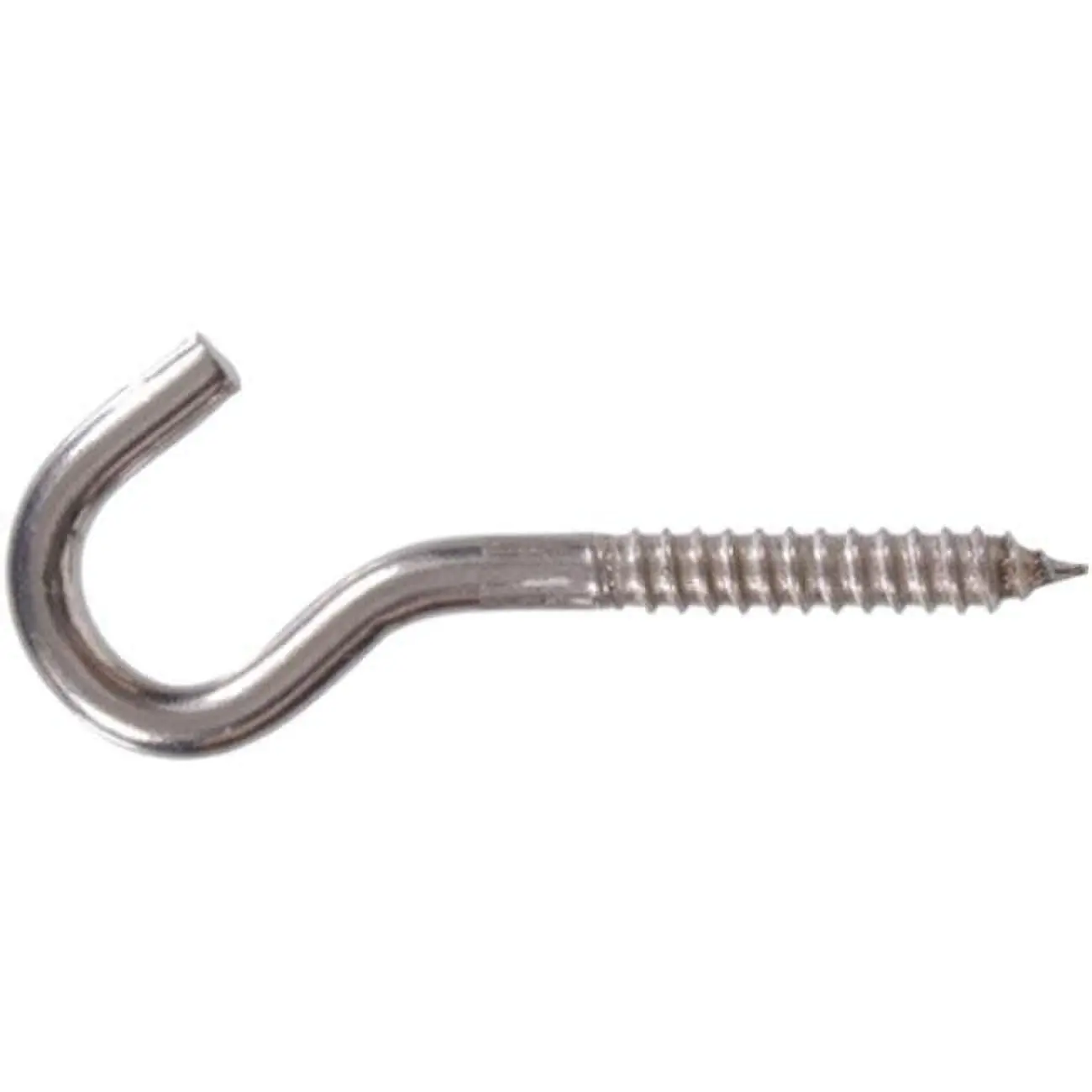 0.25 x 4.25 in. Heavy Duty Screw Hook, Stainless Steel
