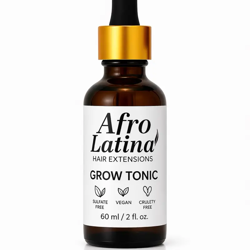 Afro Latina Scalp & Strength Tonic Trio 60ml Lightweight Botanical Mist Vegan Sulfate-Free Clean Hair Care with Niacinamide Biotin & Rosemary