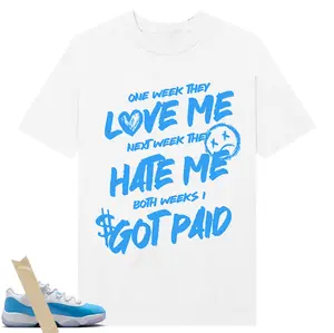 11 University Blue Shirt I Got Paid Graphic, Shirt To Match sneaker Streetwear Graphic Shirt Men Women