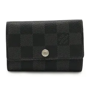 Pre-owned Louis Vuitton Canvas Small Leather Goods Damier Graphite Key Case