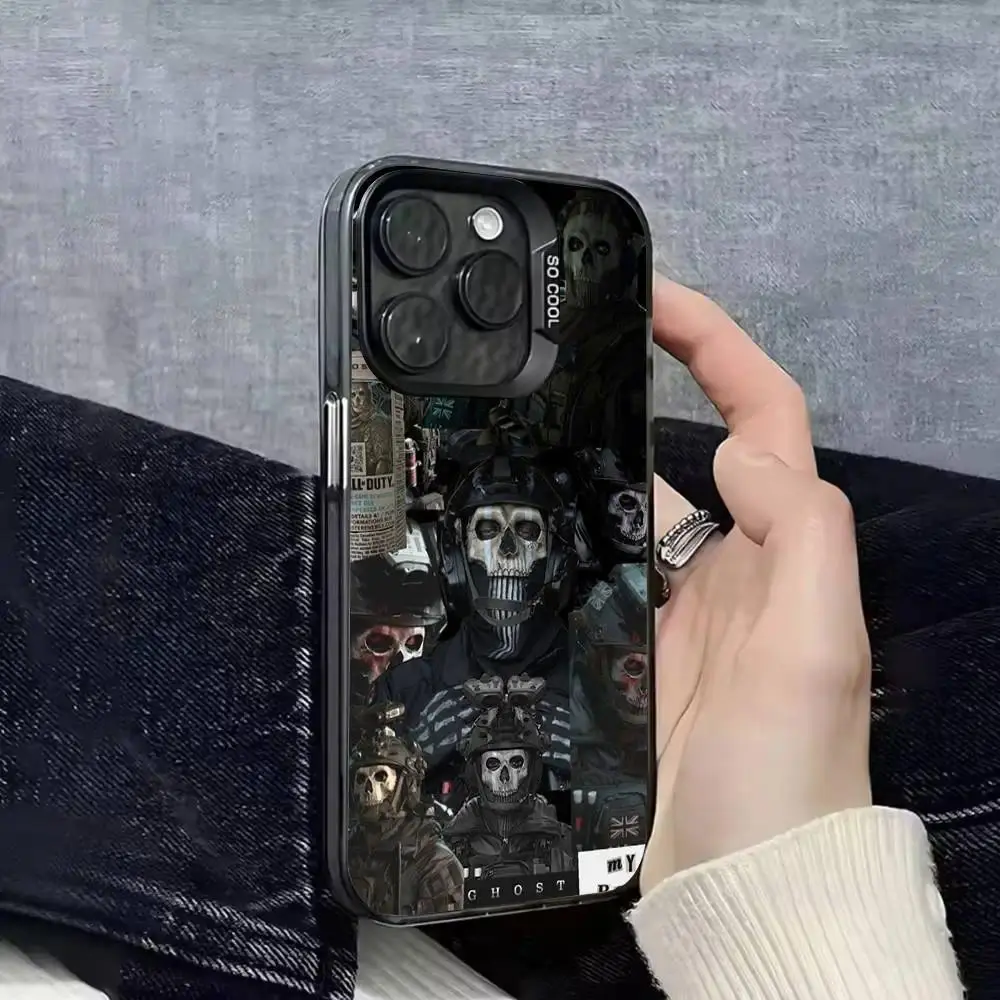COD Call Of Duty G-Ghost Phone Case For iPhone 17 Air 16 15 14 13 12 11 Pro Max Plus Black Candy Matte Cover