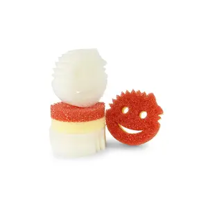 Scrub Daddy - Scrub Mommy 4 Count Scrubbers and Sponges in Red and White