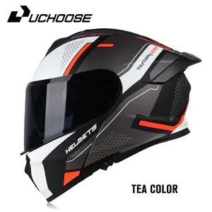 Motorcycle Full Face Helmet with Detachable Chin, American Style, Stylish Universal Fit, Large Rear Wing, Colorful Lenses, Dot Certified