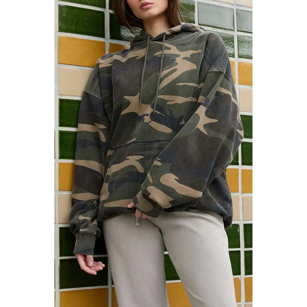 John Galt Women's Camo Christy Oversized Hoodie John Galt Women's Camo Christy Oversized Hoodie