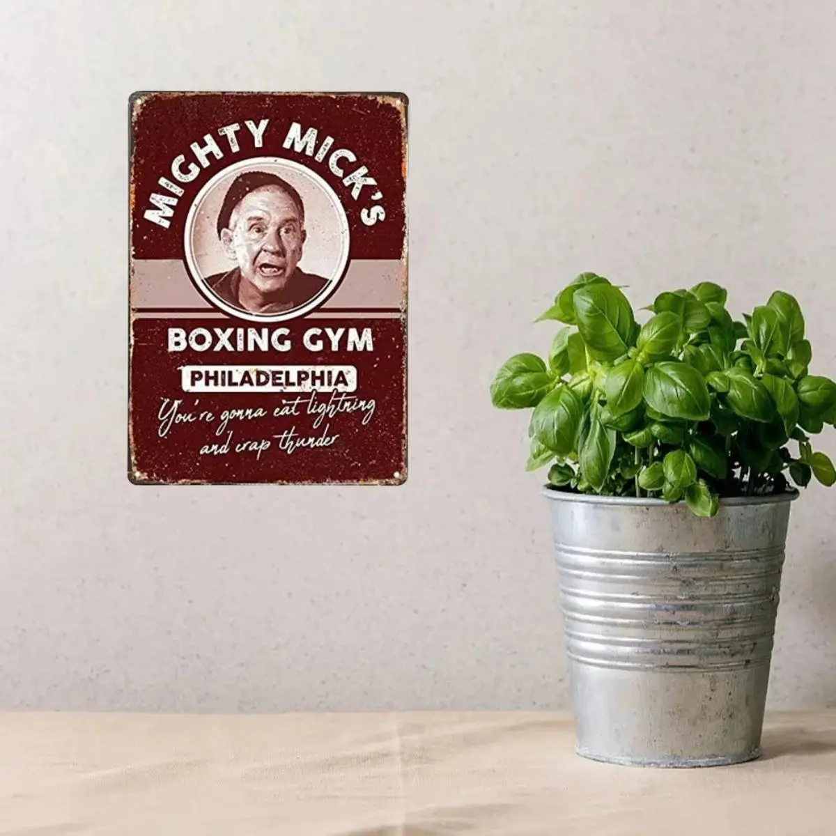 Vintage Boxing Art Poster, 1 Count Aluminum Boxing Poster, Wall Decor for Bars, Cafes, and Homes, Adding Nostalgic Sporting Flair Instantly, Photo