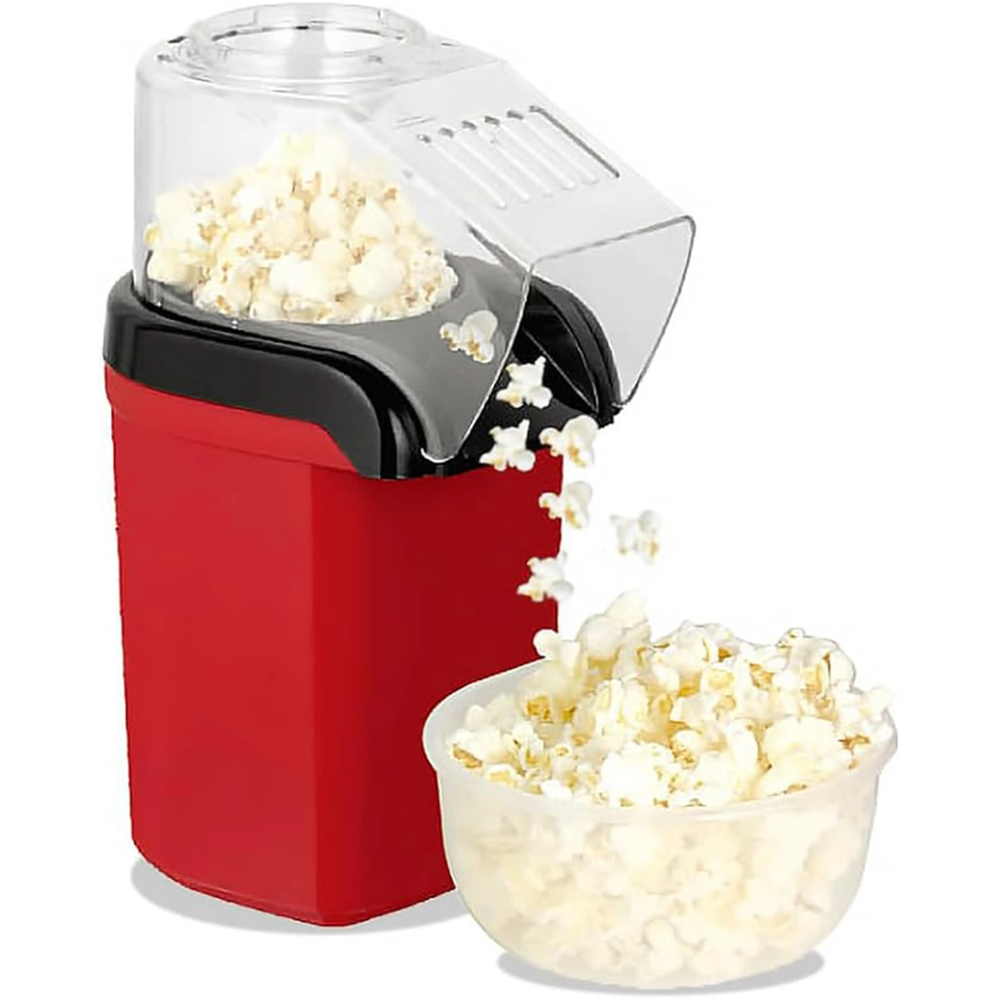 Hot Air Popcorn Popper,Small Oil-Free Electric Popcorn Maker with Measuring Scoop, 3-Min Fast Popping for Home Movie Nights & Snacks