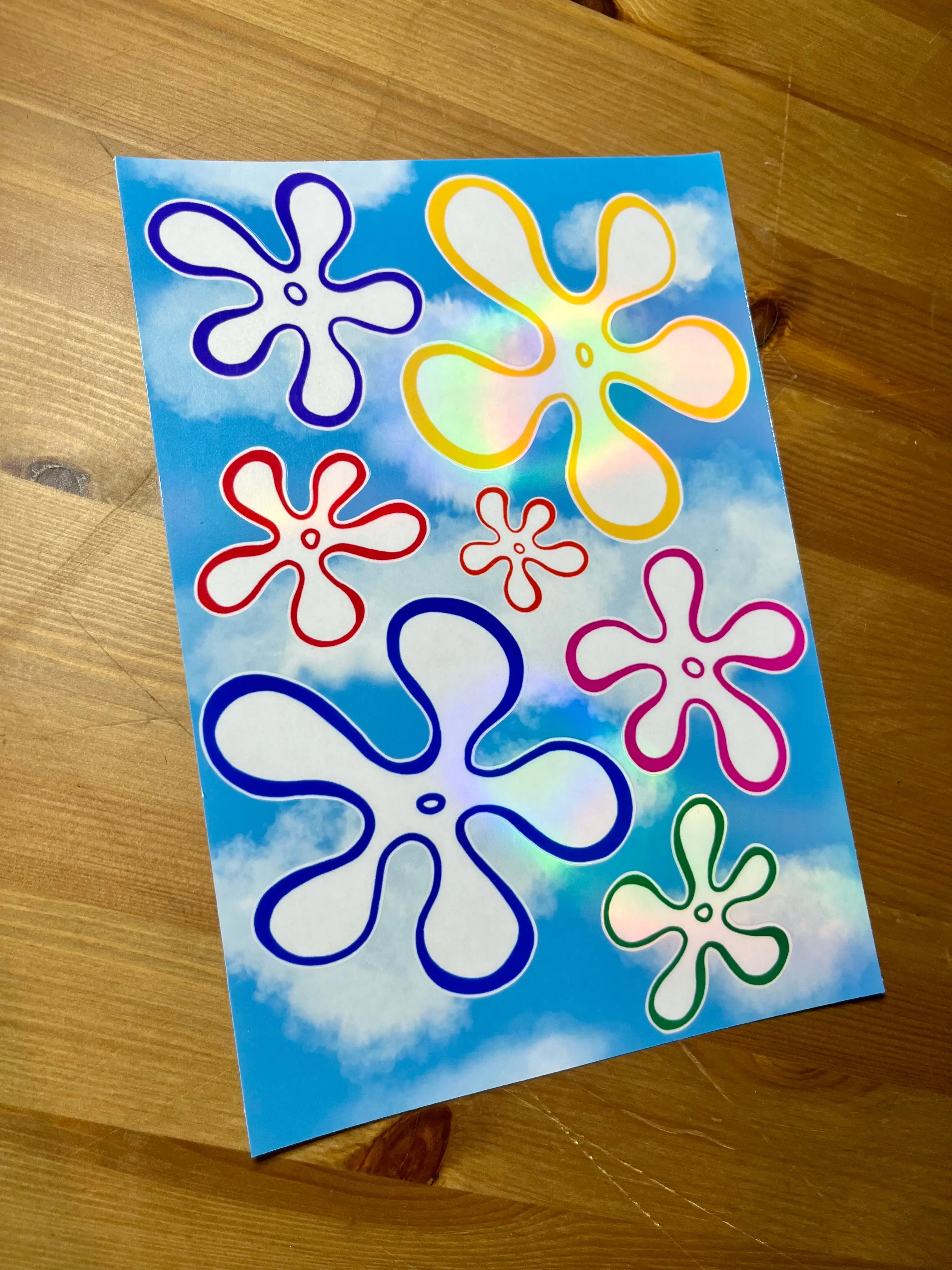 spongebob sky flower stickers spongebob sky flower stickers