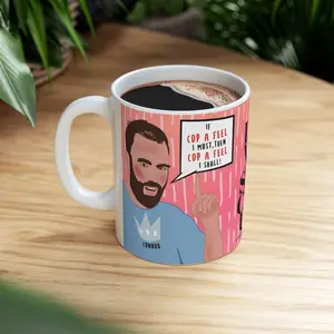 [Sale up to 30%] Love on the Spectrum COP a FEEL Connor Funny Coffee Mug 11oz &15oz Gift Idea