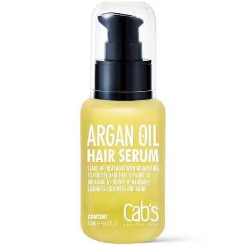 Cab's Argan Hair Oil for Anti-Heat, Nourishing & Repair - Paraben Free, Sulfate Free, 1.69 fl oz Hair Serum for Silky Shine and Hydration - Glossy