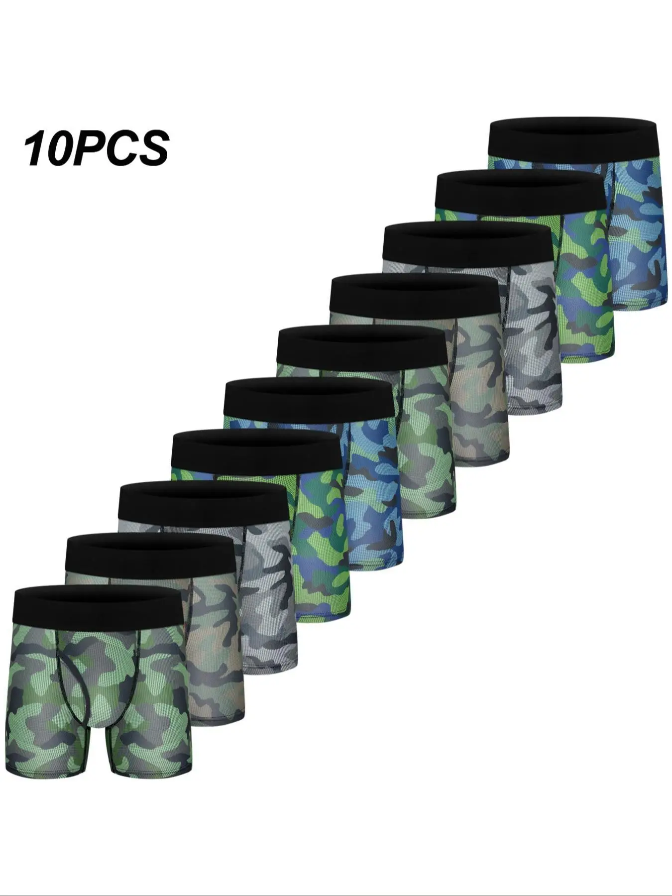 Boy's Colorblock & All Over Print Tape Waist Boxer Brief with Fly, Breathable Comfy Underwear for Daily Wear, Youth Underwear, Kids Underwear for All