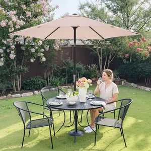 7.5ft Patio Umbrella with Tilt and Crank Button & 8 Sturdy Ribs Waterproof, Patio Table Umbrella Perfect for Poolside, Terrace, Beach and Outdoor Restaurant