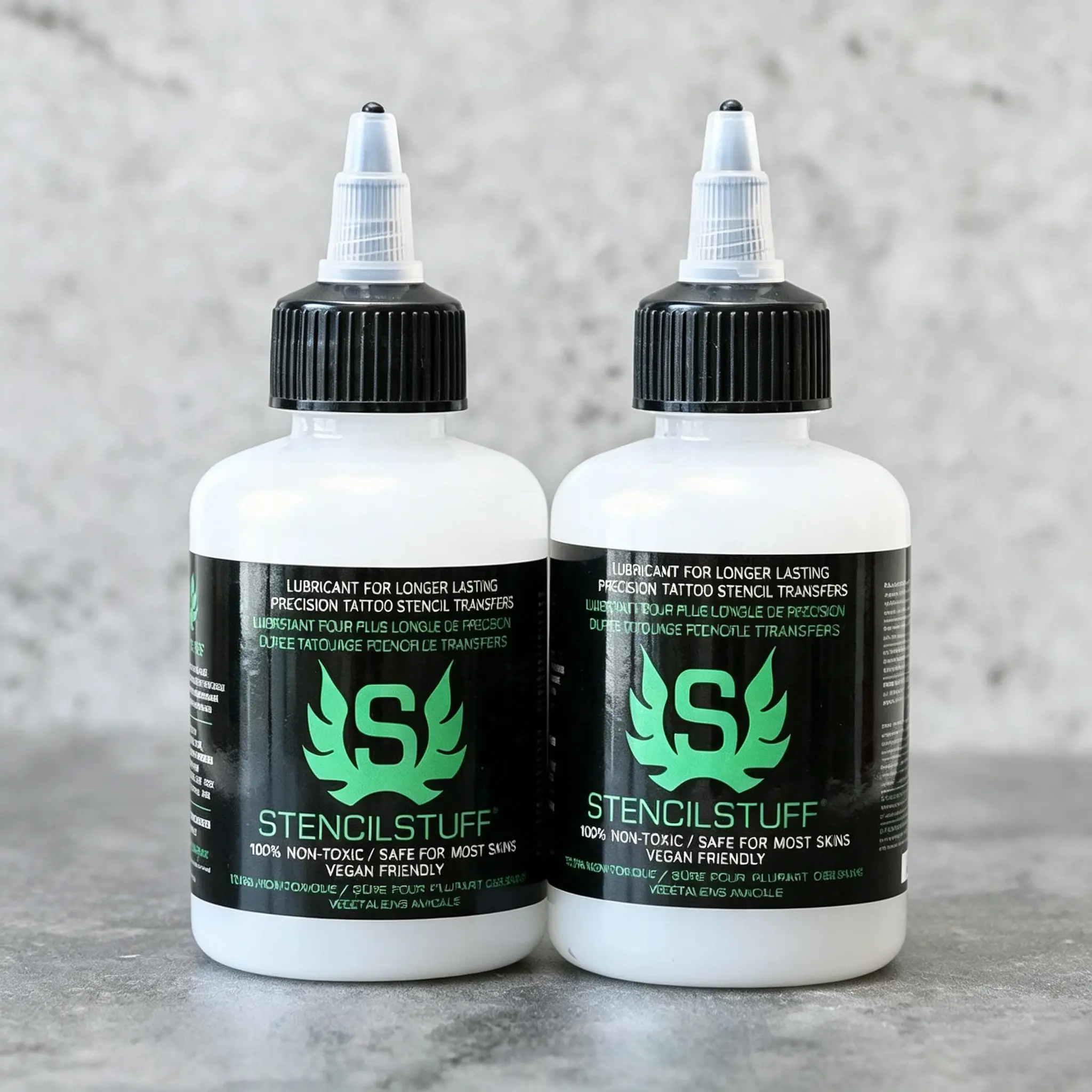 4oz Aloe Leaf Tattoo Stencil Transfer Solution - Fast-Drying Quick-Set Gel, Prevents Smudging, Speeds Up Workflow, Ideal for Professional Tattoo Studios, Bottle