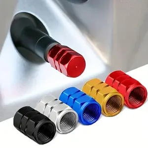 4pcsCar Tire Valve Caps Aluminum Alloy Car Wheel Tire Valve Caps Dustproof Car Motorcycle Truck Bike For USA AIR Valve Caps Car Parts Car Accessories