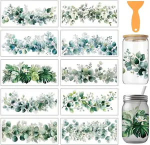 Pretty Plants UV DTF Stickers | UV Direct to Film | UV Stickers | 16oz tumbler wraps  | 10 Pack