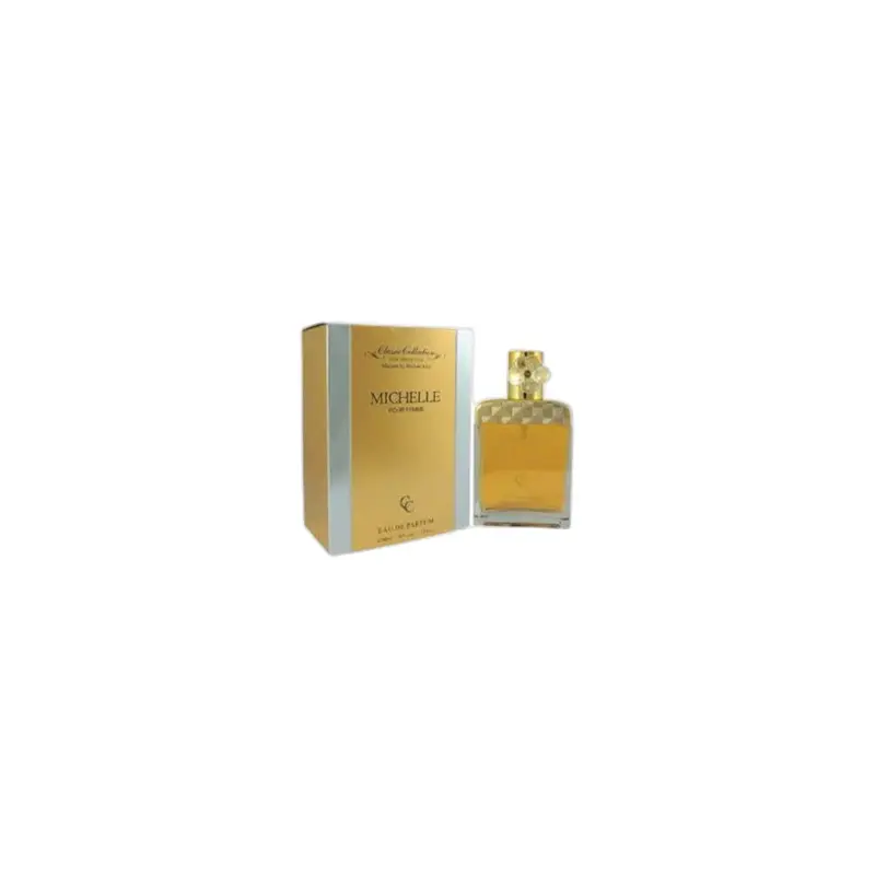Michelle pour Femme Eau de Parfum Vaporisateur Natural Spray 3.3Fl.oz NWOB - Elegant Packaging with Gold and White Design