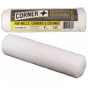 Corner + Roller | 9’ 1/2’ Nap Microfiber | the only roller that paints walls & corners! Great for Smooth Walls! Paint house painting fixxer upper