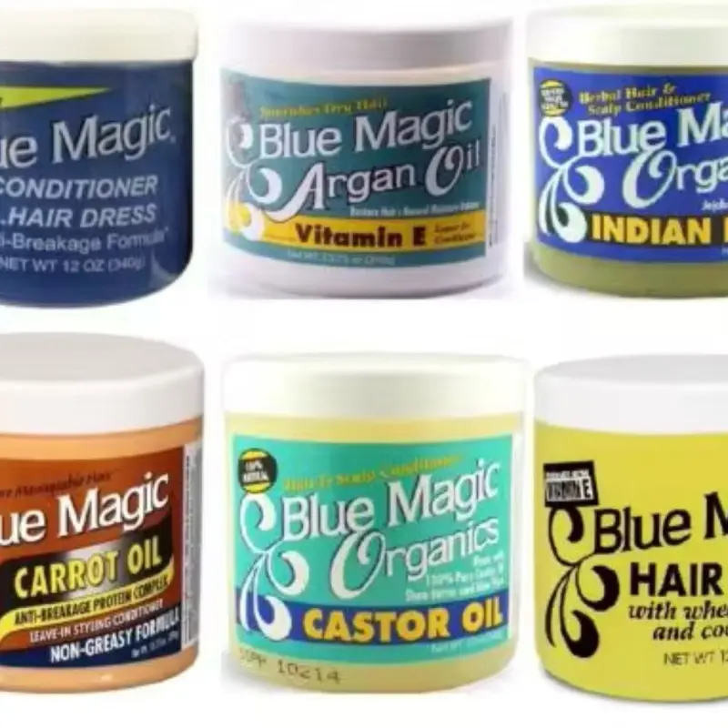 Blue Magic Organics Hair Dress Leave-In Treatment, 12 oz Gentle Haircare Moisturizer with Castor Oil & Vitamin E for Anti-Breakage, Frizz Control & Repair