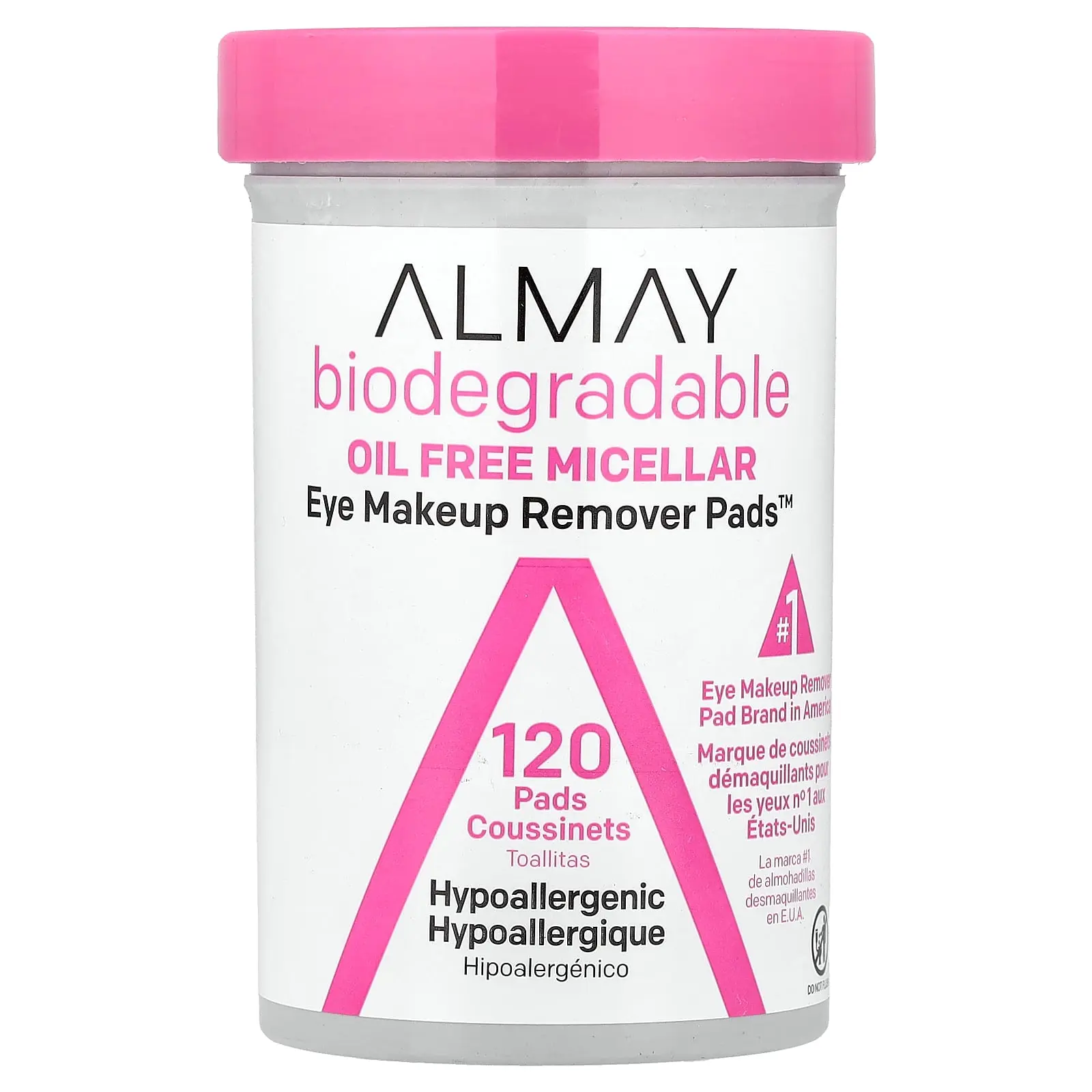 Almay Eye Makeup Remover Pads™, Oil Free Micellar, 120 Pads