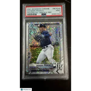 Wander Franco 2021 Bowman Chrome Prospects #BCP240-Speckle Refractor PSA 9